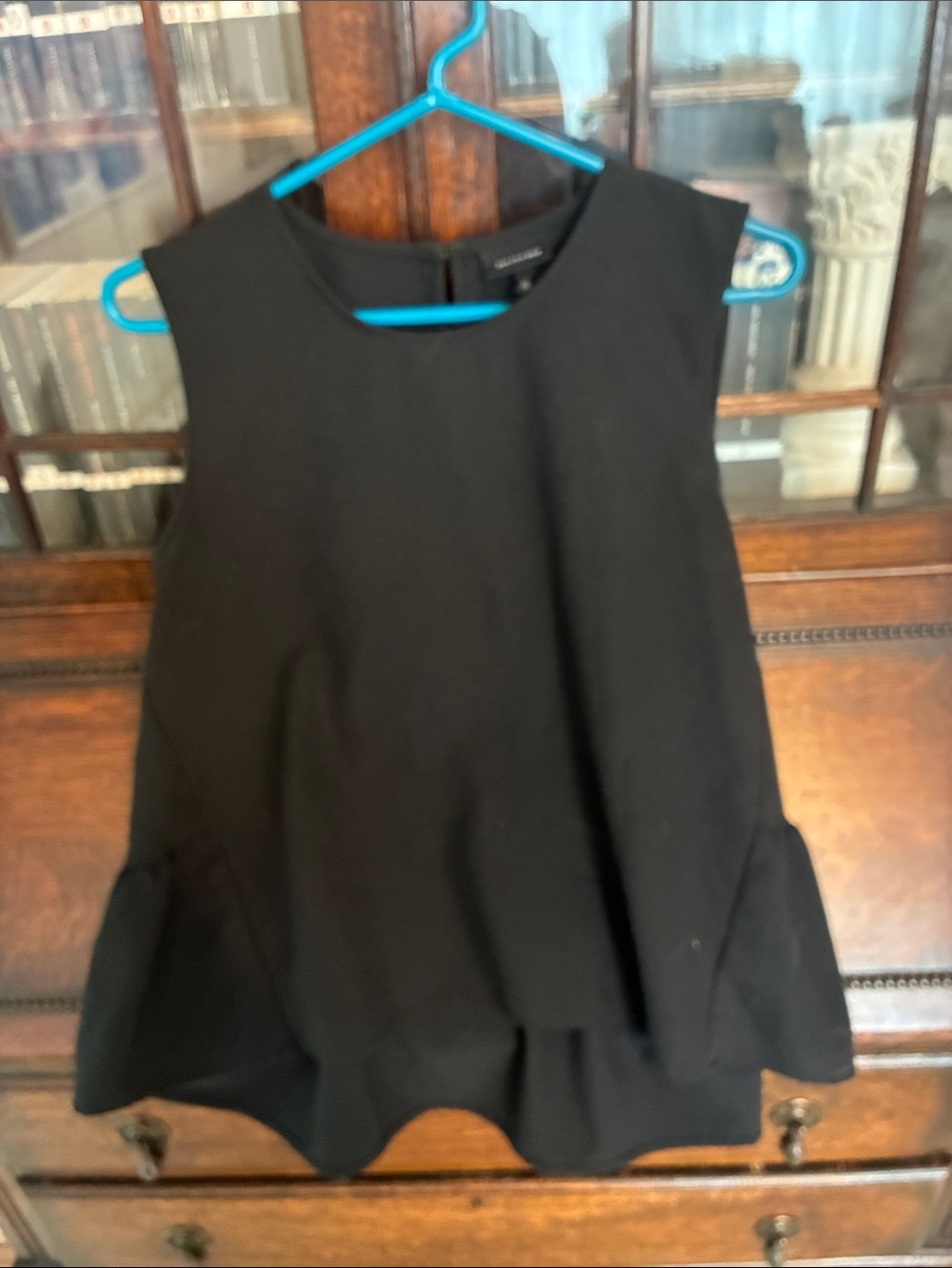 Who What Wear Black Peplum Tank Top